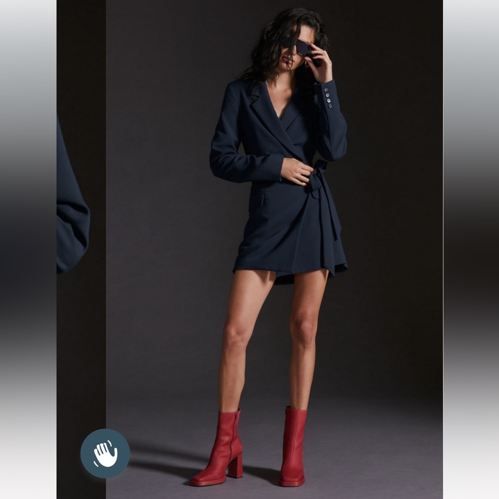 Anthropologie wrap blazer dress with cut out